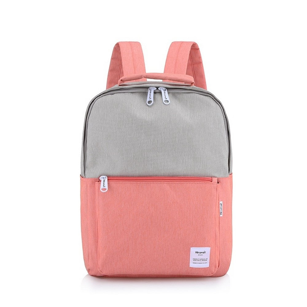 Mochila escolar o de viaje porta Laptop Himawari H0511 1 Gris y Coral Mochila escolar o de viaje porta Laptop Himawari H0511 1 Gris y Coral
