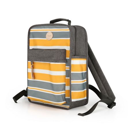 Mochila escolar o de viaje porta Laptop Himawari H0827 5 Gris, Amarillo y Negro