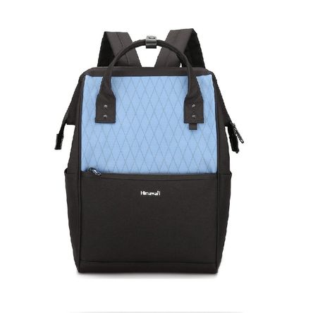 Mochila escolar o de viaje porta Laptop Himawari H0711 4 Azul y Negro