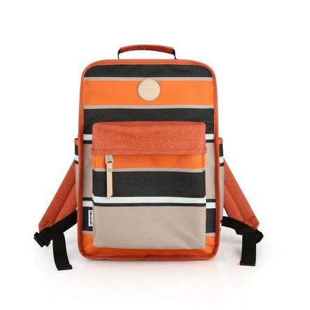 Mochila escolar o de viaje porta Laptop Himawari H0827 8 Naranja y Gris