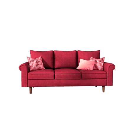 Sofá de 3 cuerpos Virginia Home Premium Rojo