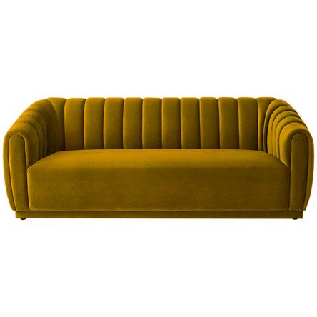 Sofá de 2 cuerpos Vetinna Home Premium Mostaza Sofá de 2 cuerpos Vetinna Home Premium Mostaza