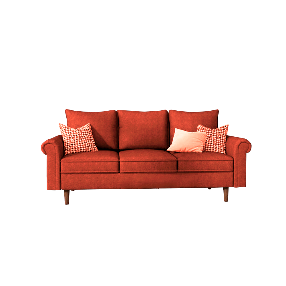 Sofá de 3 cuerpos Virginia Home Premium Naranja