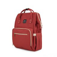 Mochila Bolso Maternal Multibolsillos Himawari H1209 Rojo