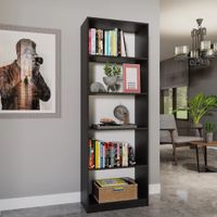 Estante Moderno Alex Negro R&R Mubles