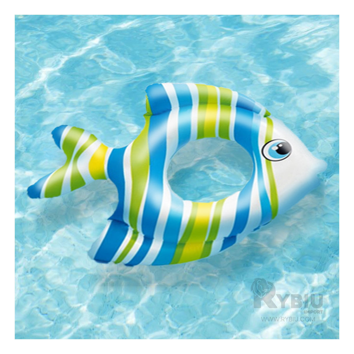 Anillo Flotante de Pez Infantil Celeste