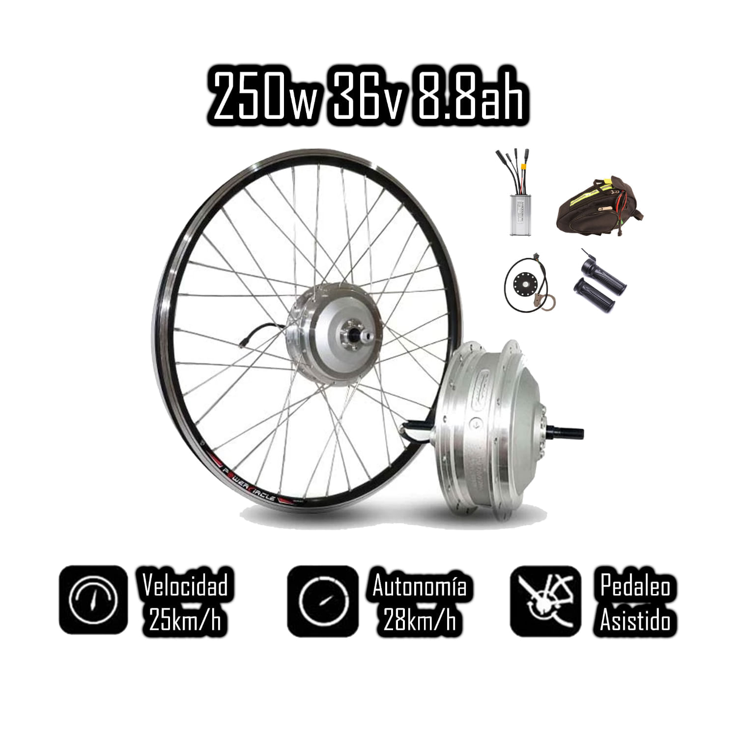 Kit De Conversión Eléctrica Bicimotos Store Plata