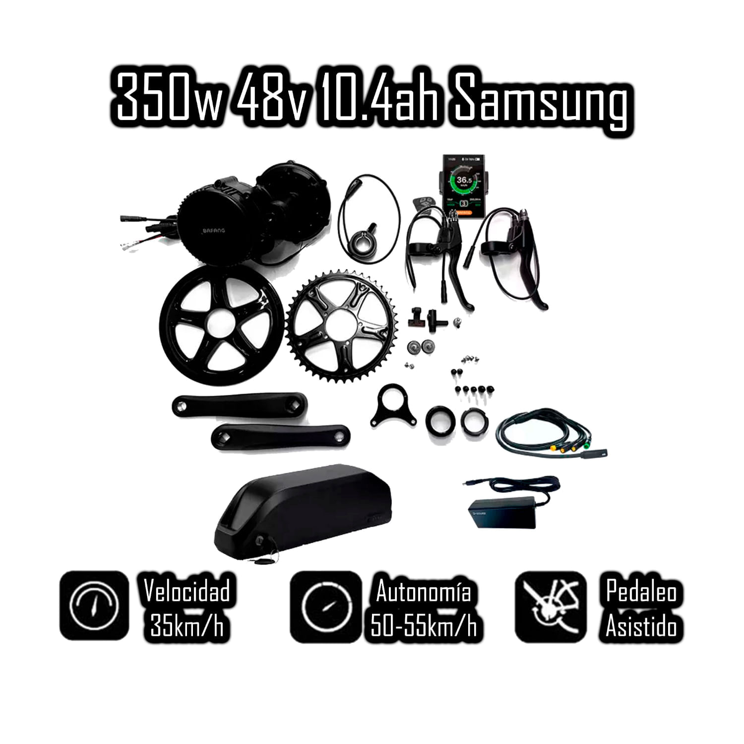 Kit De Conversión Central Bicimotos Store Bs01 Negro