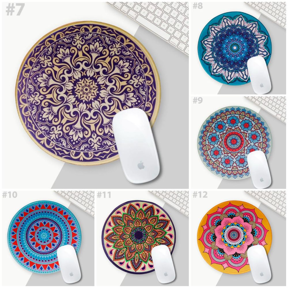 Mouse Pad Diseño de Mandalas con Base Antideslizante Diseño Aleatorio ...