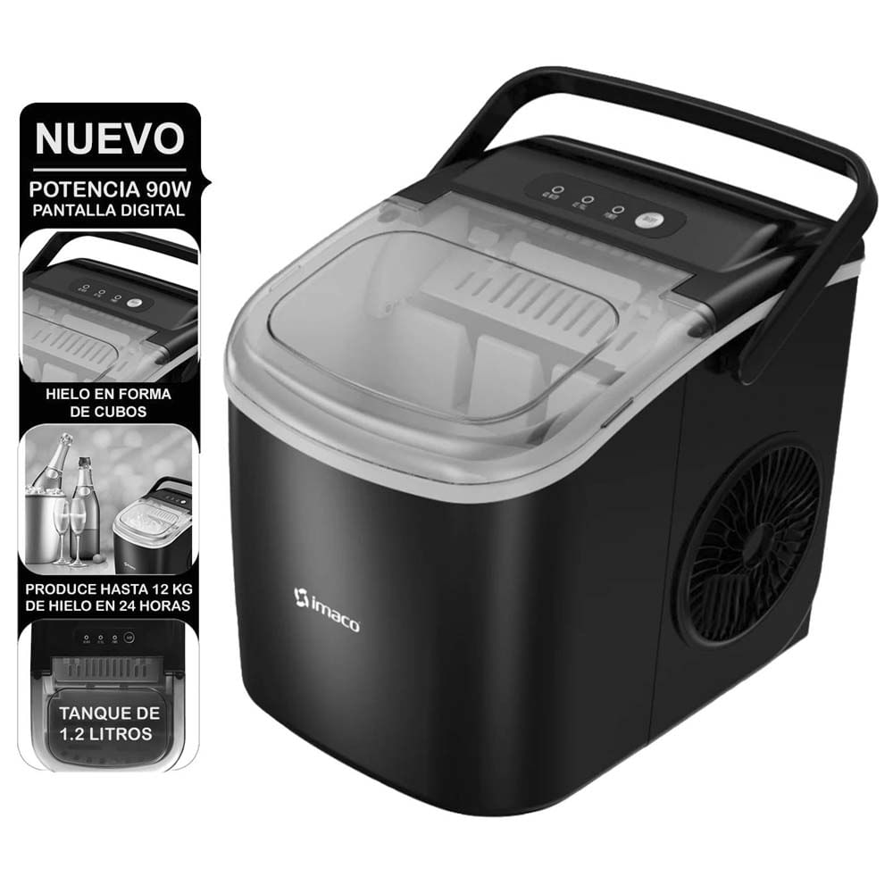 Maquina hacer Hielo Imaco IMK1209 90W  Negro