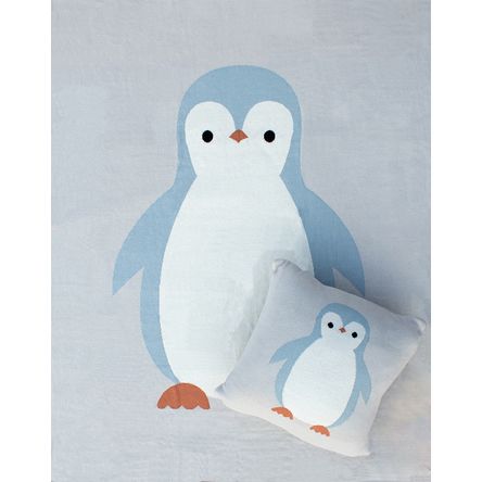 Set Soft De Regalo - Manta + Cojin Pingüino