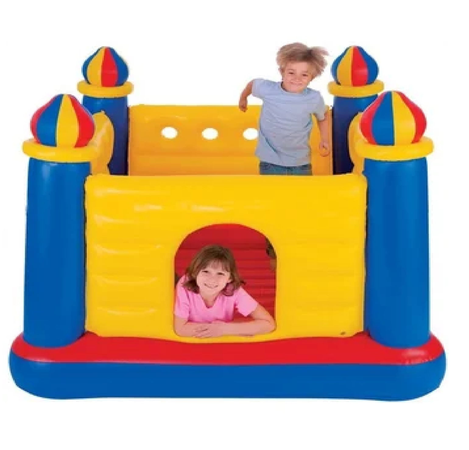 Castillo Inflable Intex Pequeño Azul Y Amarillo Infantil