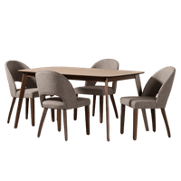 Juego de Comedor 4 sillas Living Furniture Yasmin Gris