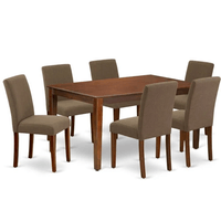 Juego de Comedor 6 sillas Living Furniture Loto Marrón