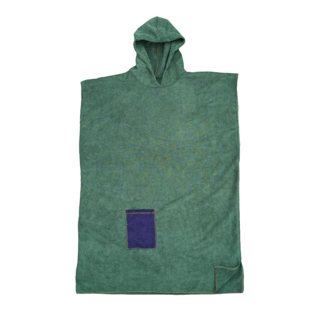 Toalla Cordano Poncho Adulto Verde Botella Talla L Unisex