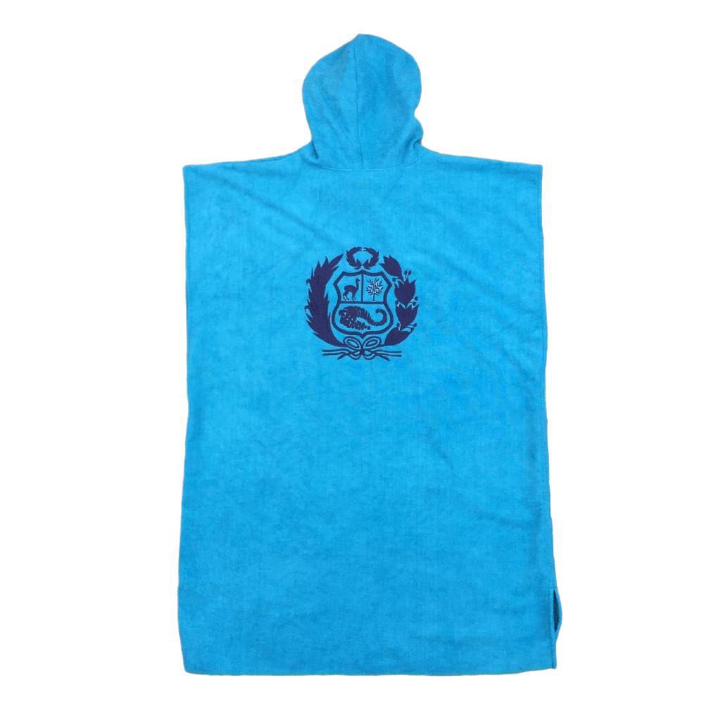 Toalla Cordano Poncho Adulto Escudo Turquesa Talla L Unisex