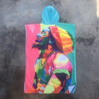 Toalla Cordano Poncho Adulto Bob Marley2 Talla L Unisex