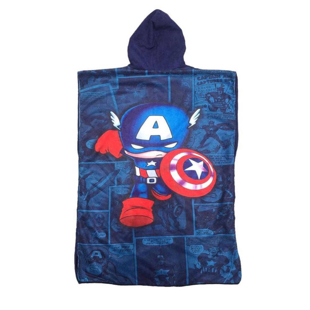 Toalla Cordano Poncho Adulto Capitán América Talla L Unisex Toalla Cordano Poncho Adulto Capitán América Talla L Unisex