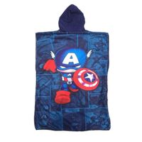 Toalla Cordano Poncho Niños 9 a 12 años Capitán América Talla S Unisex