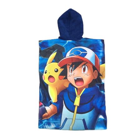 Toalla Cordano Poncho Niños 5 a 7 años Pokemon Unisex