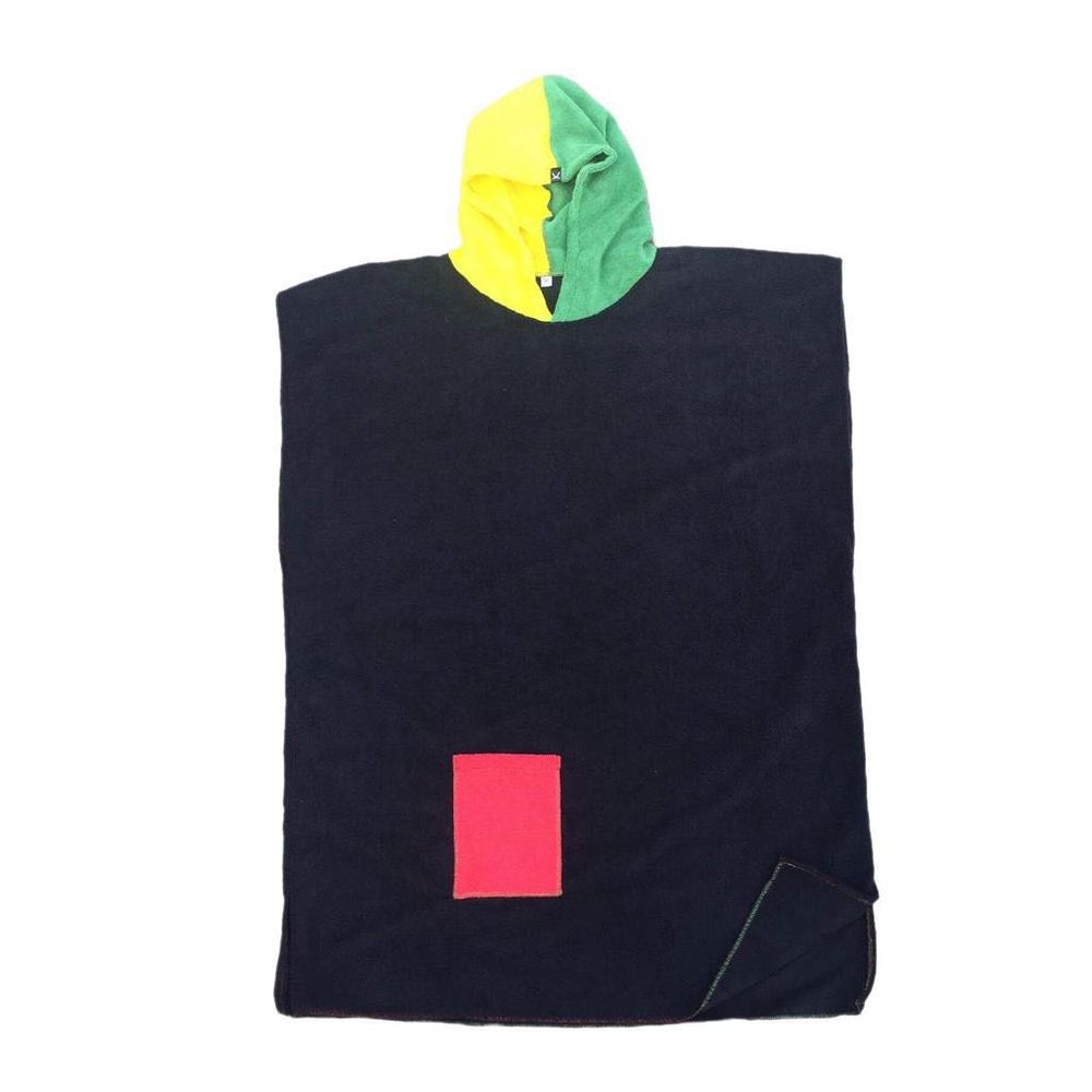 Toalla Cordano Poncho Niños 5 a 7 años Negro Rasta Unisex Toalla Cordano Poncho Niños 5 a 7 años Negro Rasta Unisex
