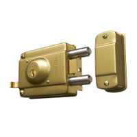 Cerradura de Sobreponer Travex Clásica 240 en Color Oro Mate