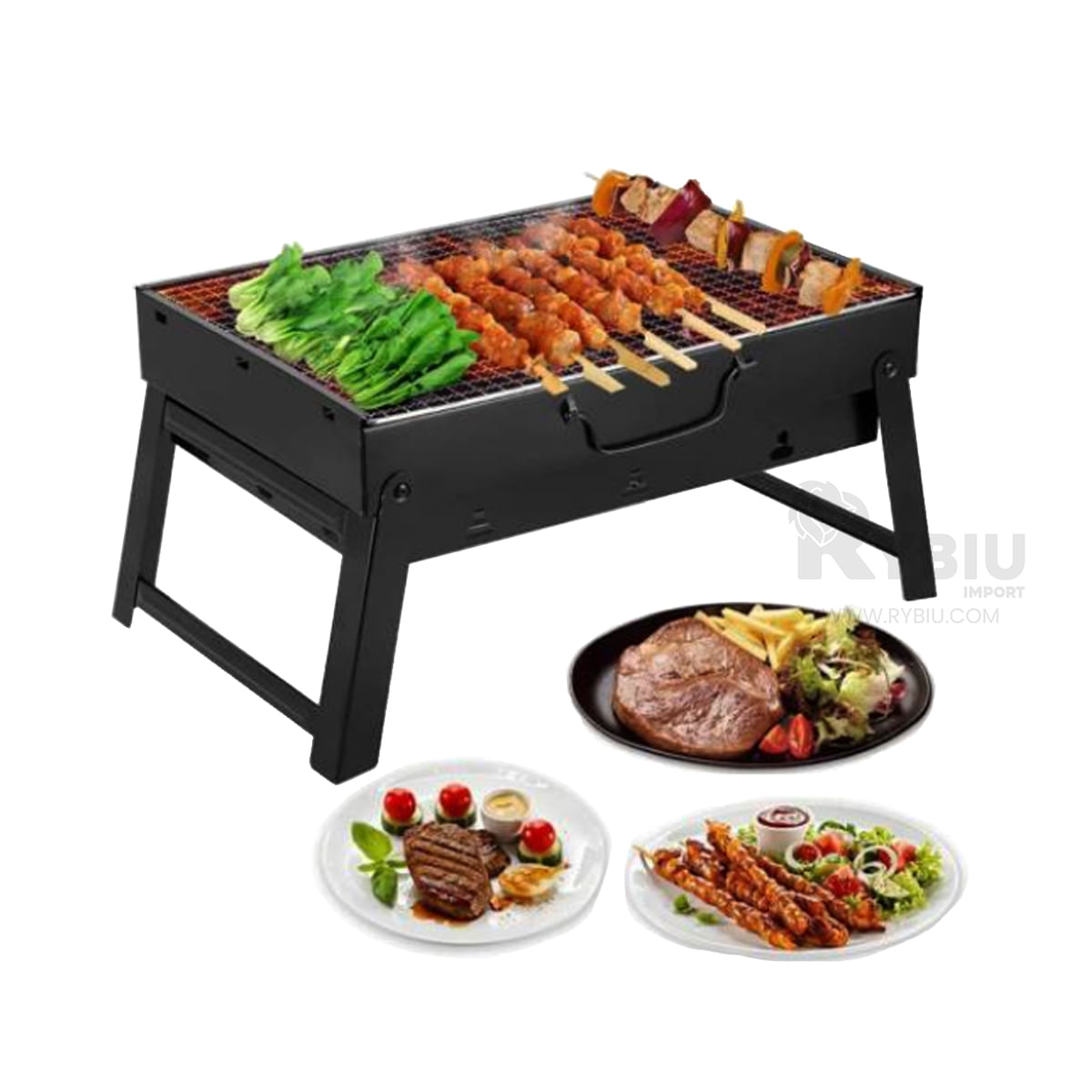 Parrilla de BBQ Portatil para Plegable de Mesa