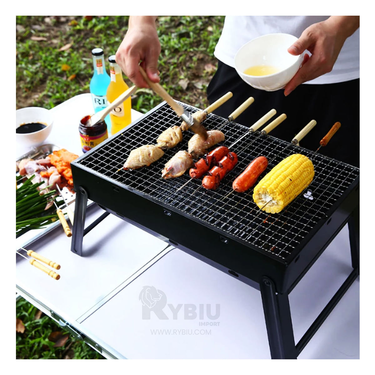 Parrilla Portatil a Plegable Ideal para Campamento