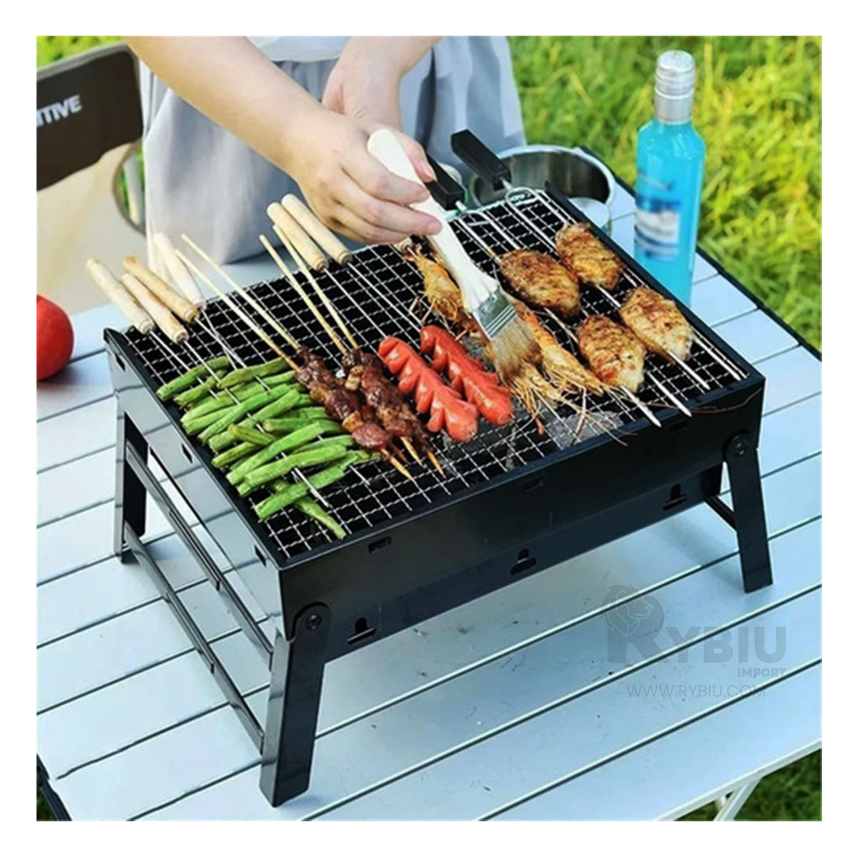 Parrilla Mini Portatil Plegable para Jardin Camping