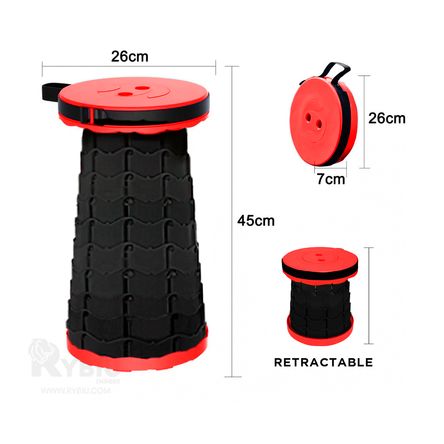 Silla Plegable Portatil de Tono Rojo Silla Plegable Portatil de Tono Rojo