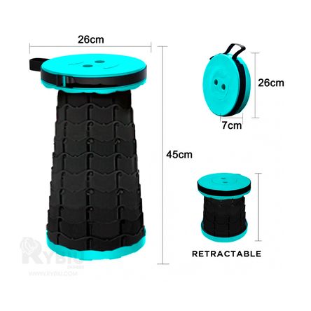 Silla Plegable Portatil de Tono Turquesa Silla Plegable Portatil de Tono Turquesa