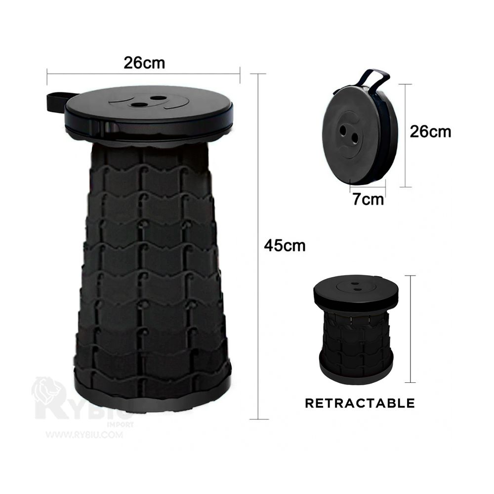 Silla Plegable Portatil de Tono Negro Silla Plegable Portatil de Tono Negro