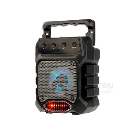 Parlante Negro Bluetooth con Luces LED Interno Parlante Negro Bluetooth con Luces LED Interno