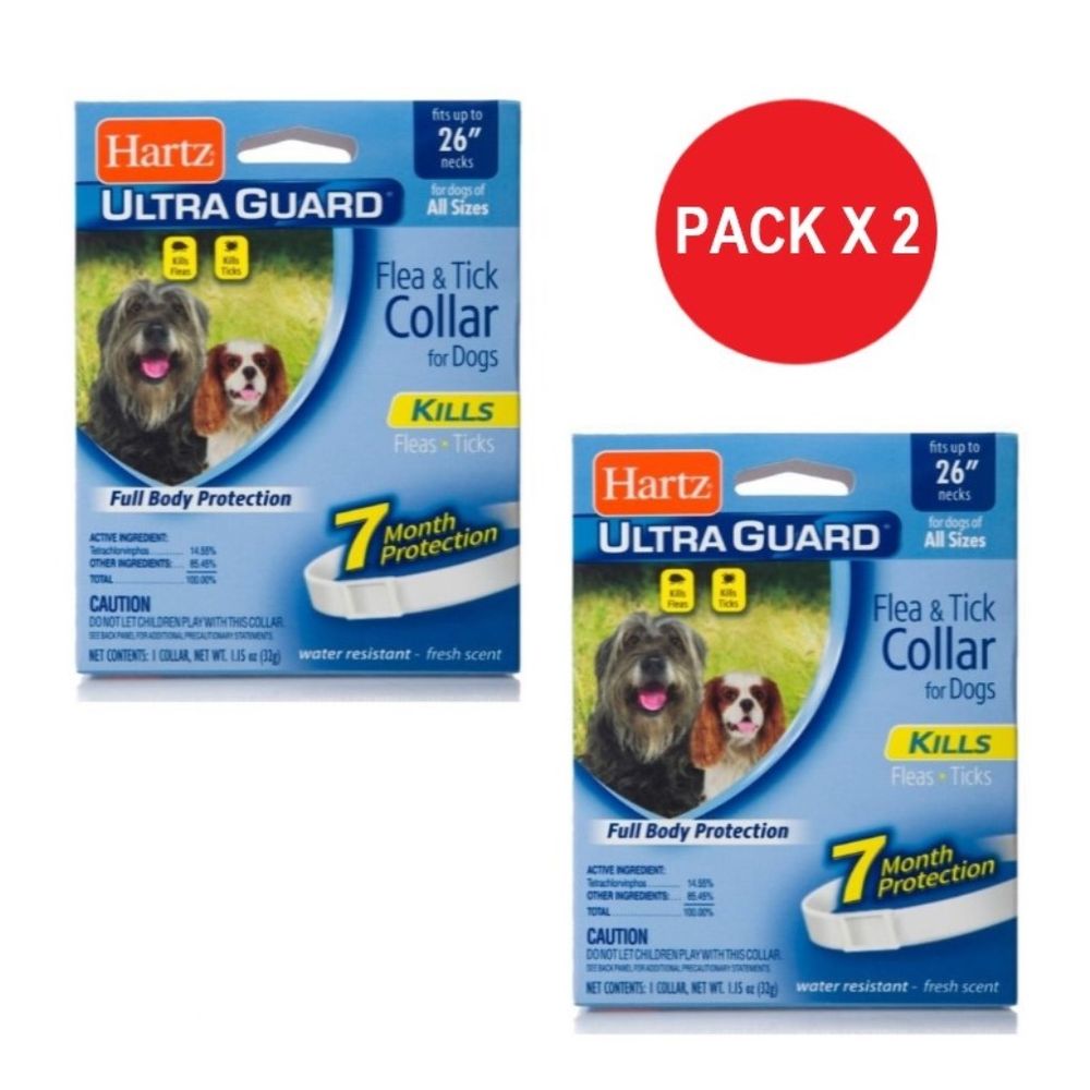 Collar Antipulgas para Perros Hartz Ultra Guard Adultos Pack x 2 Collar Antipulgas para Perros Hartz Ultra Guard Adultos Pack x 2