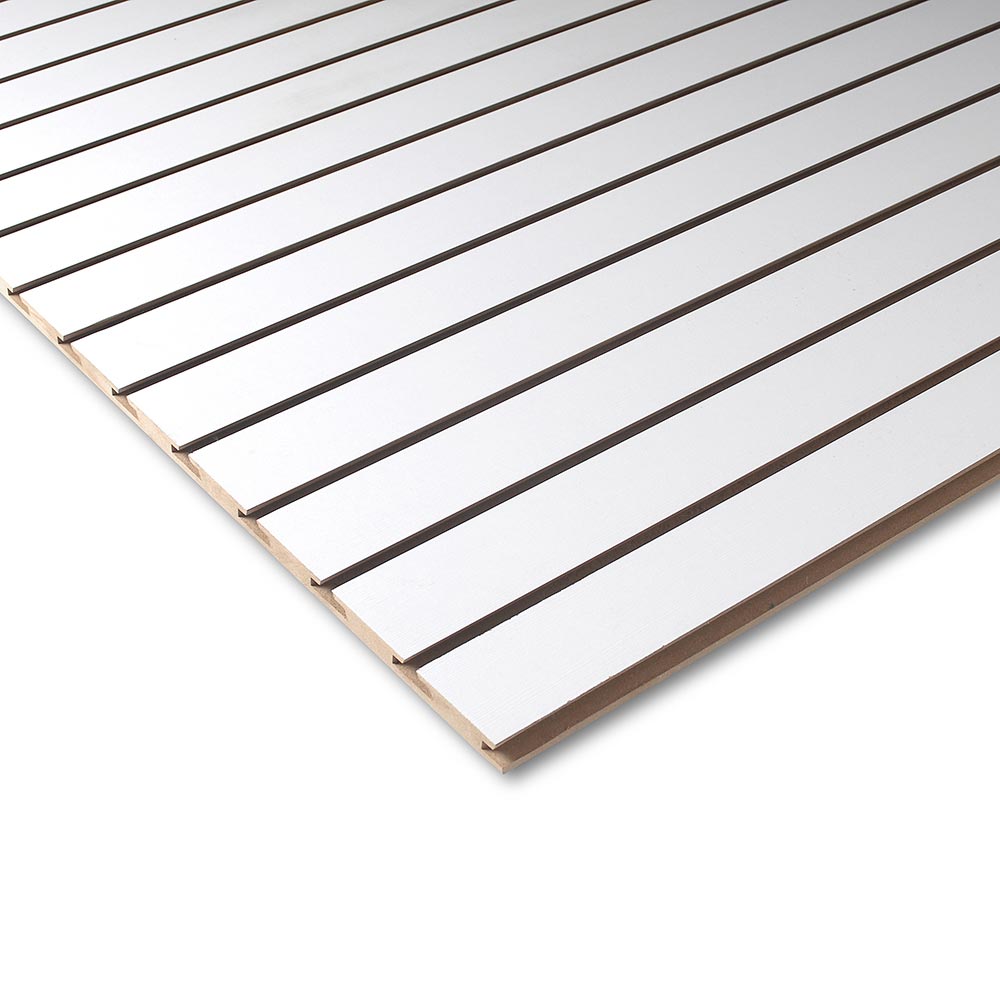 Tablero MDF Ranurado Blanco 18mm 1.22x2.44 metros Sumec