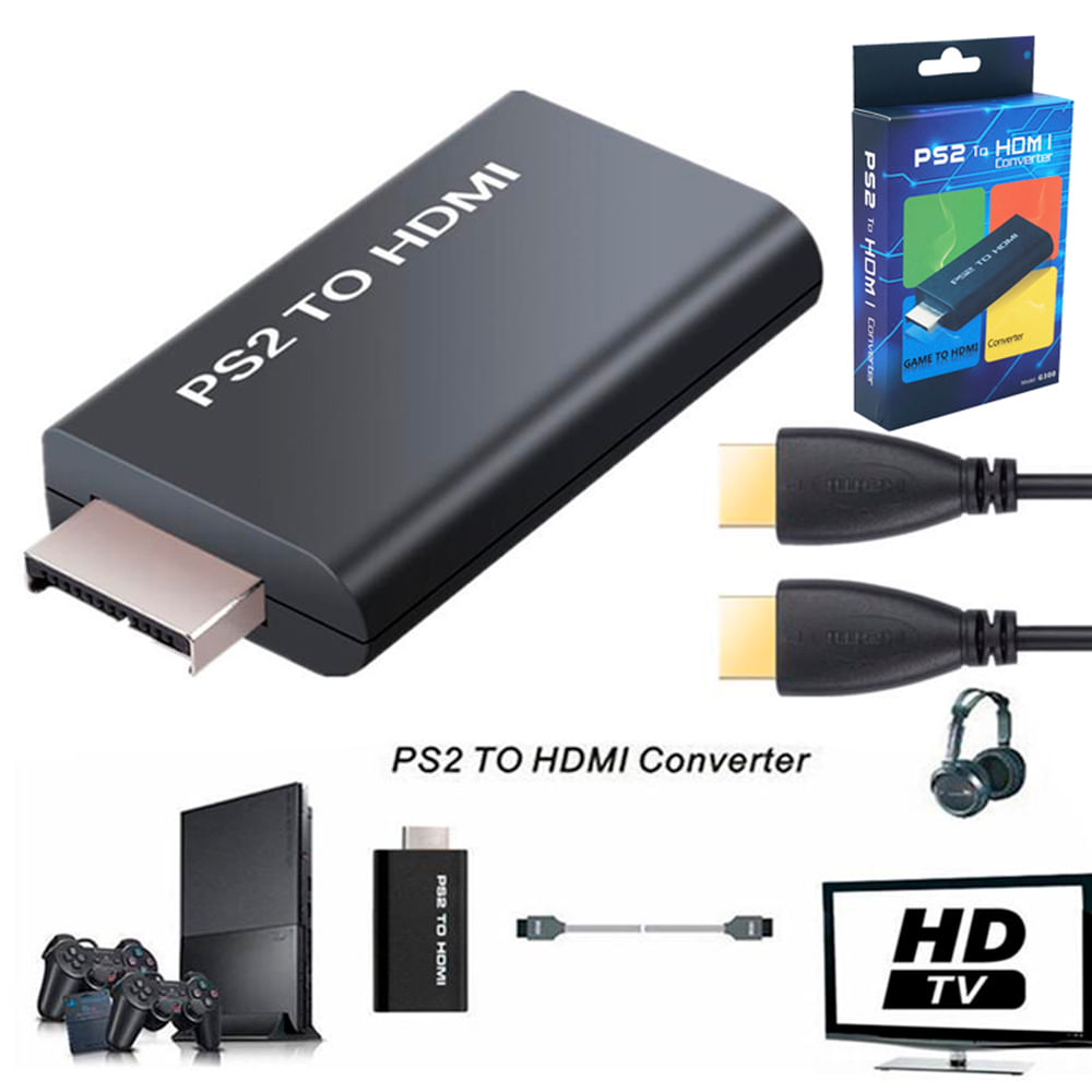 Adaptador Conversor Playstation 2 Ps2 A Hdmi convertidor video audio -  Promart