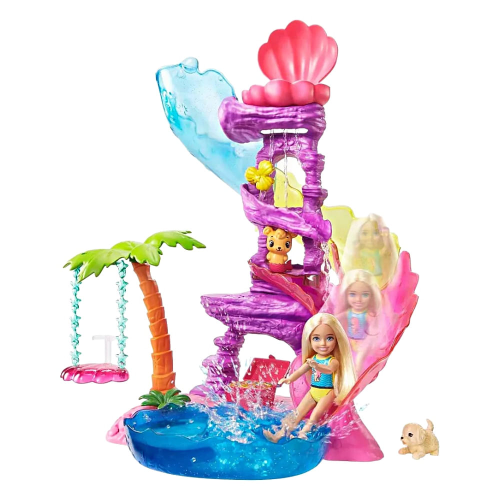 Sirenas Parque AcuÃ¡tico De Polly Pocket Precio Lol Surprise Set Parque  Acuático Barbie Chelsea Tobogán Arcoíris