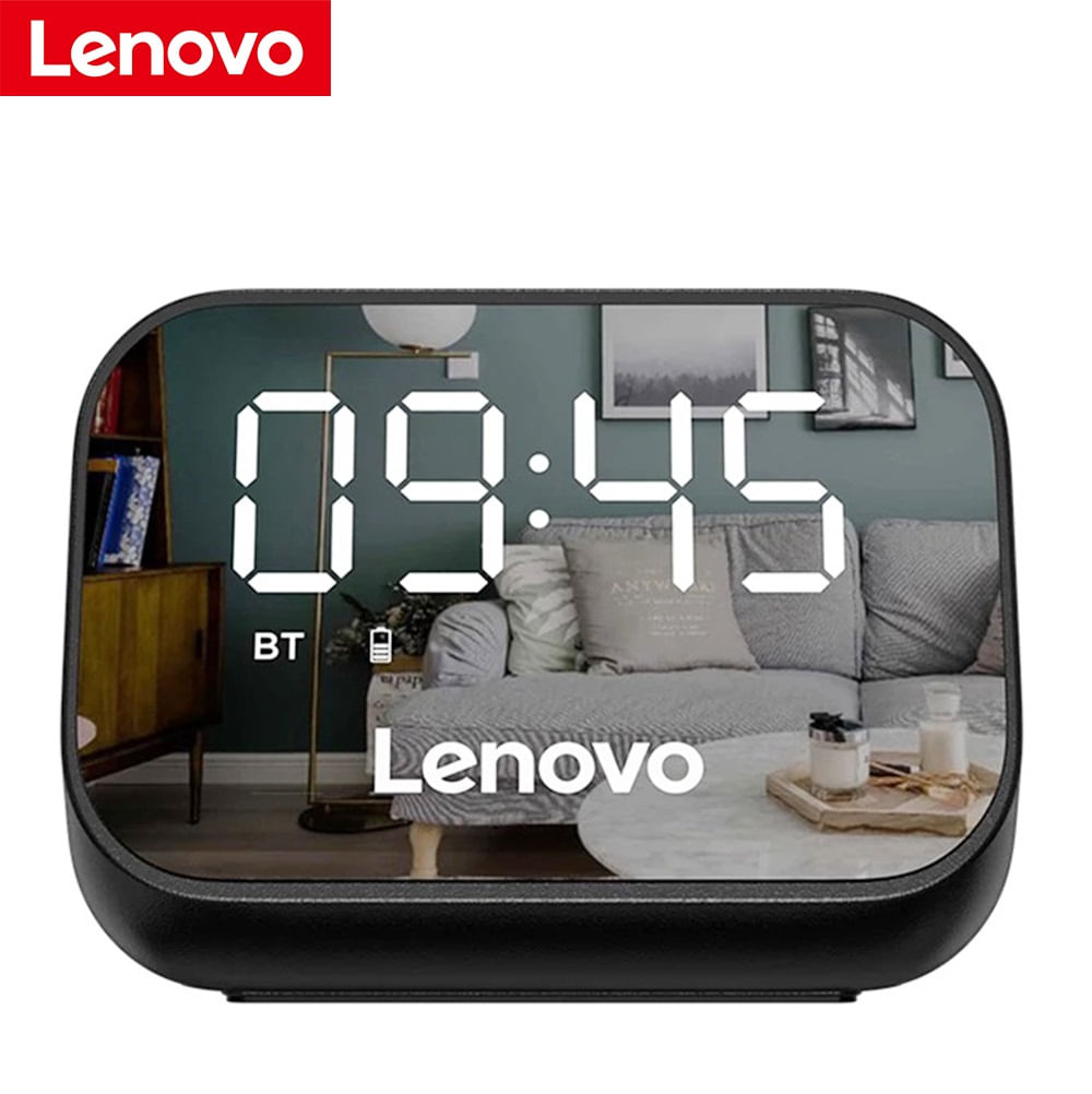 Reloj Despertador con Altavoz Multifuncional Lenovo TS13 Negro