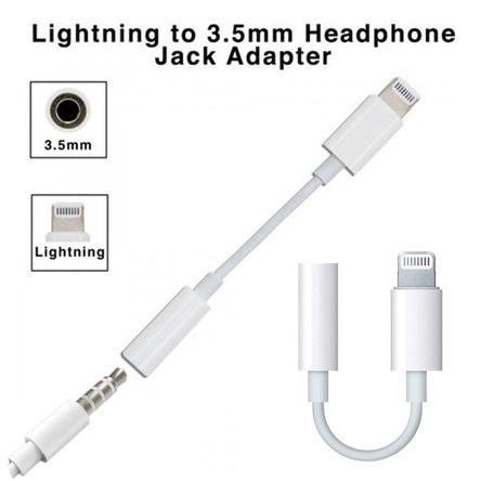 Adaptador Lightning Jack 3.5mm Para Audifonos iPhone - Promart