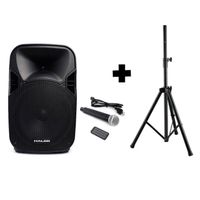 Parlante Activo Halion PHA12AL Batería Recargable con soporte SPS502M