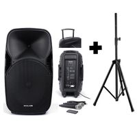 Parlante Activo Halion PHA15AL Batería Recargable con soporte SPS502M