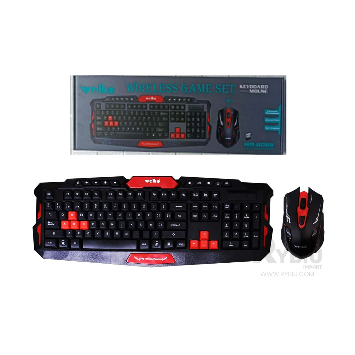 Teclado para Juegos + Mouse Negro