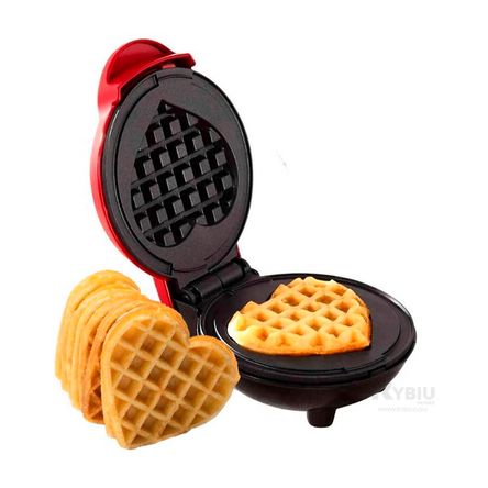 Mini Waflera de Corazon Rojo RYBIU IMPORT