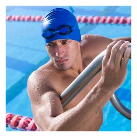 Gorro Natacion de Silicona Azul - Promart