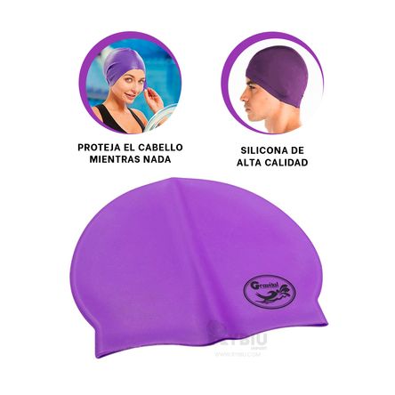 Silicon Gorro de Natacion Morado Silicon Gorro de Natacion Morado