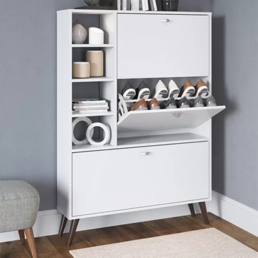 Zapatera Moderna Adel Blanco 90cm