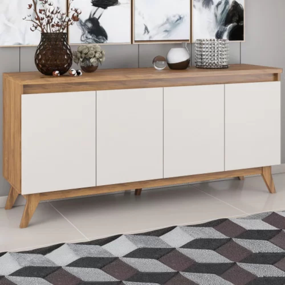 Aparador Vintage Moderno David 156cm 4 Puertas