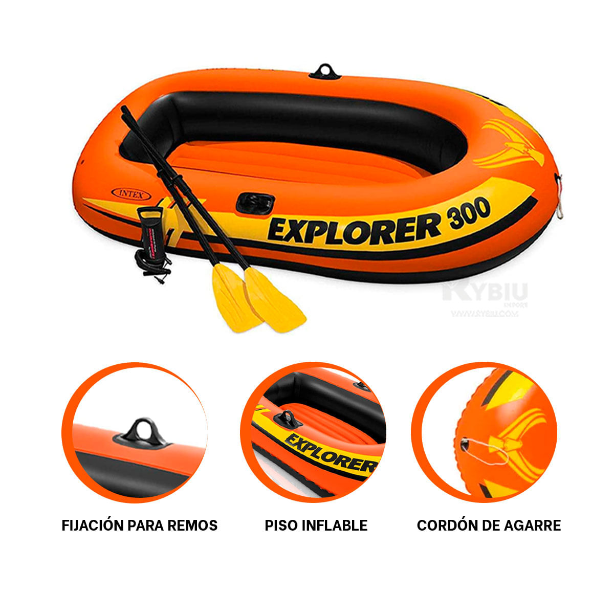 Bote de Color Naranja Modelo Explorer 300