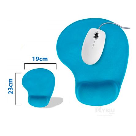 Mouse Pad con Soporte de Gel Color Celeste