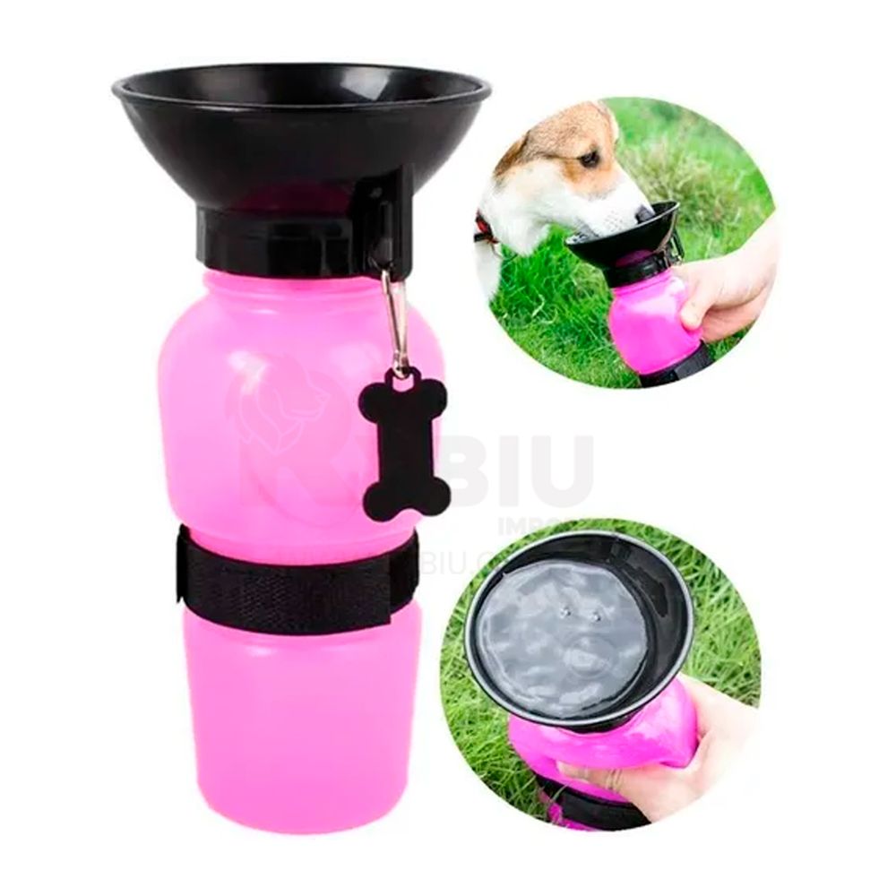 Botella Dispensador de Color Rosado Mascotas Botella Dispensador de Color Rosado Mascotas